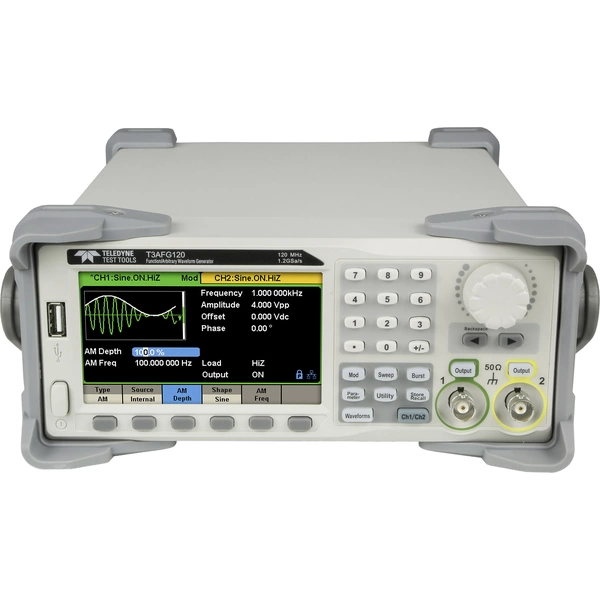 Teledyne LeCroy T3AFG120 Funktionsgenerator netzbetrieben 0.000001Hz - 120MHz 2-Kanal Arbiträr, Dreieck, Puls, Rauschen, Rechteck Teledyne LeCroy T3AFG120 Funktionsgenerator netzbetrieben 0.000001Hz - 120MHz 2-Kanal Arbiträr, Dreieck, Puls, Rauschen, Rechteck