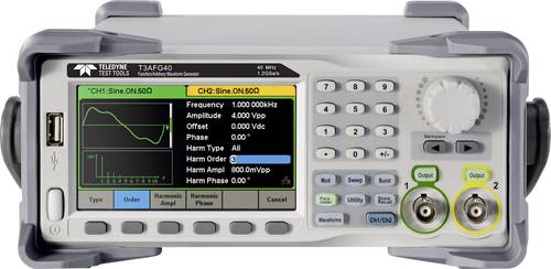 T3AFG40 Funktionsgenerator netzbetrieben 0.000001Hz - 40MHz 2-Kanal Arbiträr, Dreie