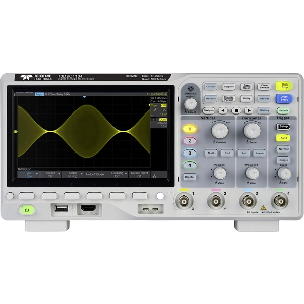 Teledyne LeCroy T3DSO1104 Digital-Oszilloskop 100MHz 1 GSa/s 14 Mpts 8 Bit Digital-Speicher (DSO) 1St. Teledyne LeCroy T3DSO1104 Digital-Oszilloskop 100MHz 1 GSa/s 14 Mpts 8 Bit Digital-Speicher (DSO) 1St.