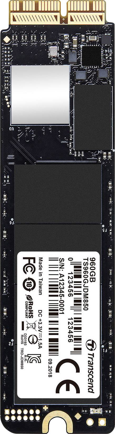 Transcend JetDrive™ 850 Mac 960GB Interne M.2 PCIe NVMe SSD 2280 M.2 NVMe PCIe 3.0 x4 Retail TS960GJDM850