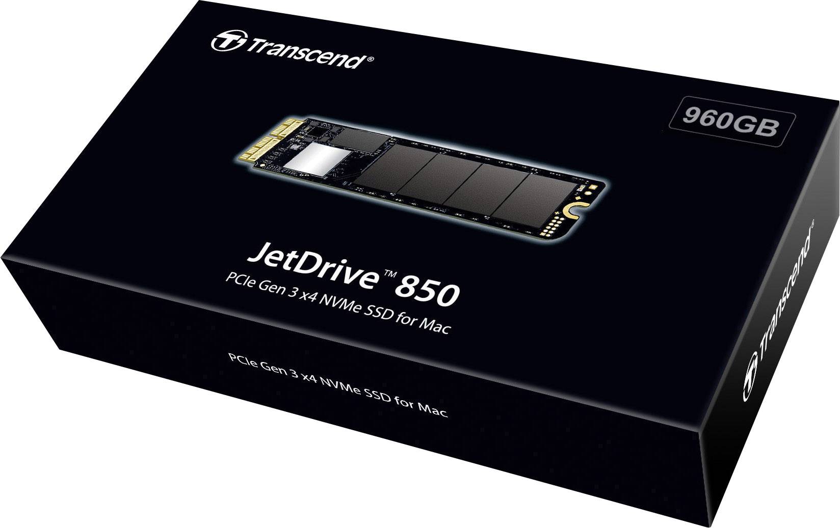Transcend JetDrive™ 850 Mac 960GB Interne M.2 PCIe NVMe SSD 2280 M.2 NVMe PCIe 3.0 x4 Retail TS960GJDM850