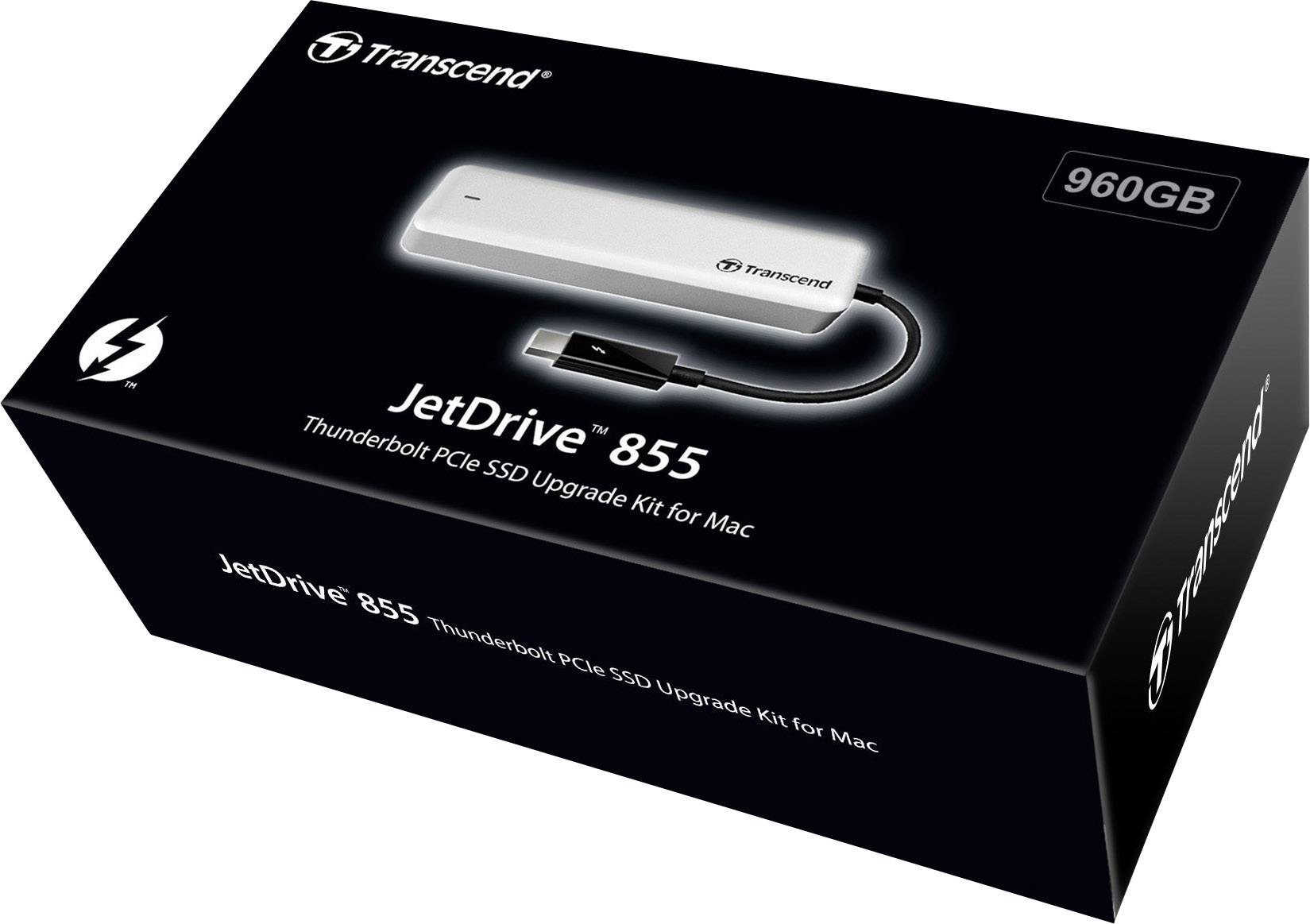 Transcend JetDrive™ 855 Mac 960 GB Externe SSD Thunderbolt 3 Silber TS960GJDM855