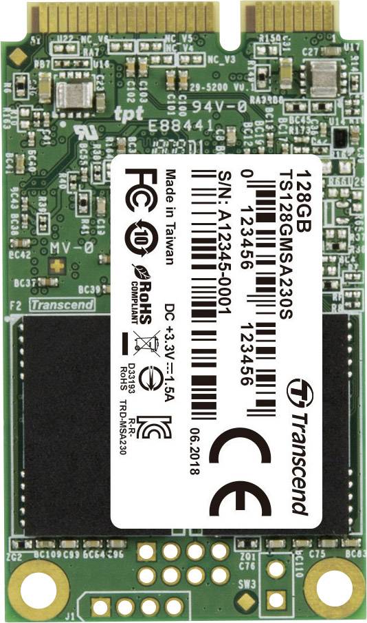 Transcend MSA230S 128 GB Interne mSATA SSD mSATA Retail TS128GMSA230S