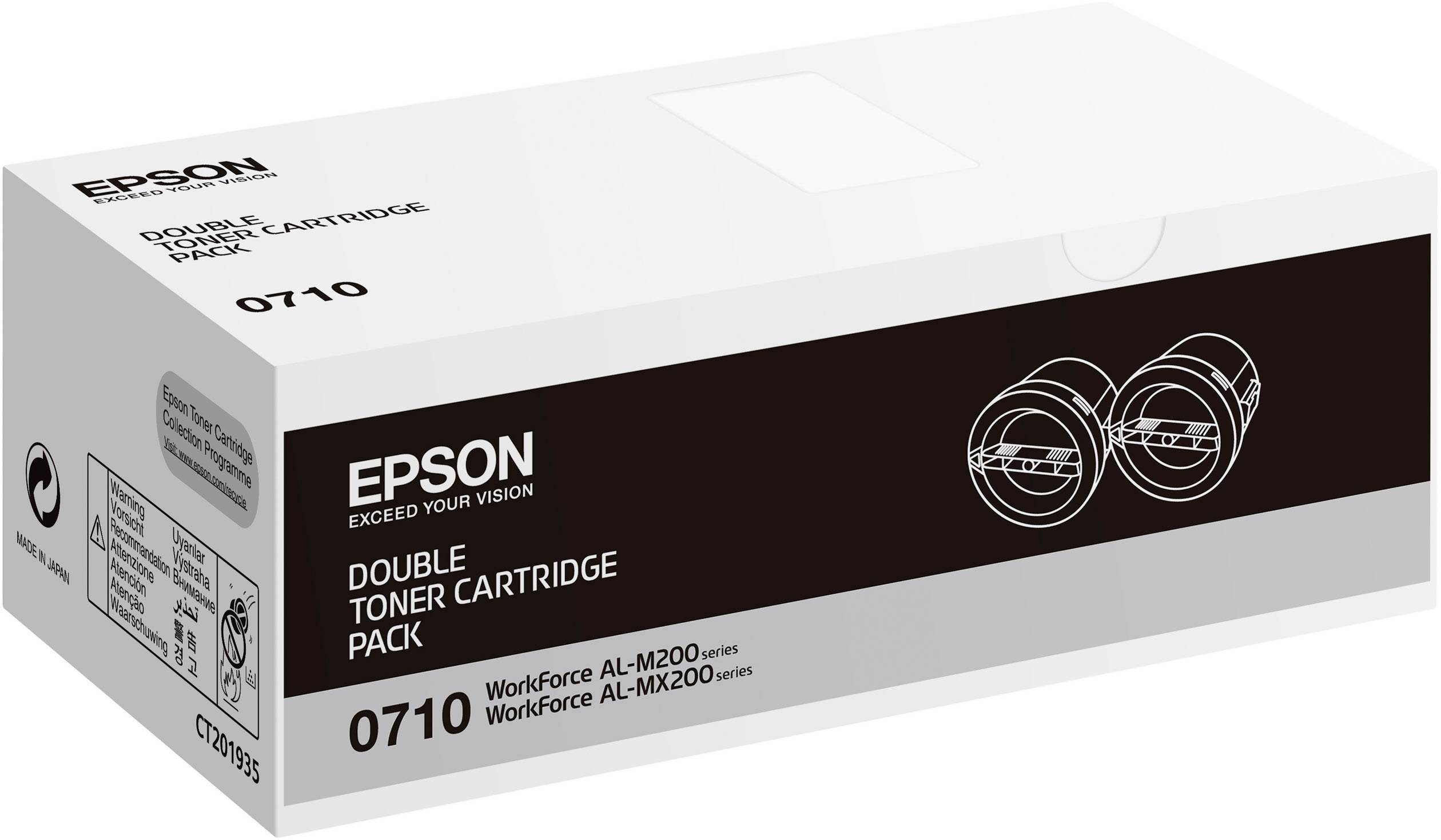 Epson Toner 0710 Original 2er-Pack Schwarz 2500 Seiten C13S050710