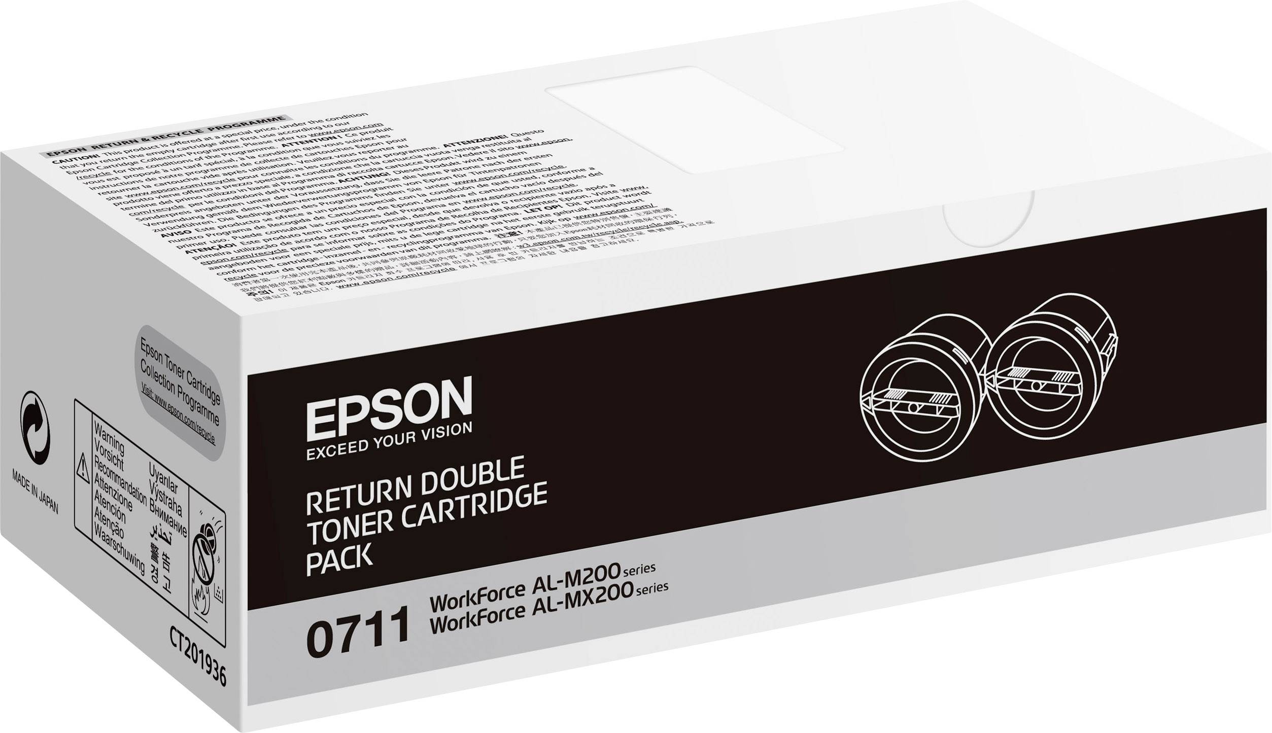 Epson Toner 0711 Original 2er-Pack Schwarz 2500 Seiten C13S050711