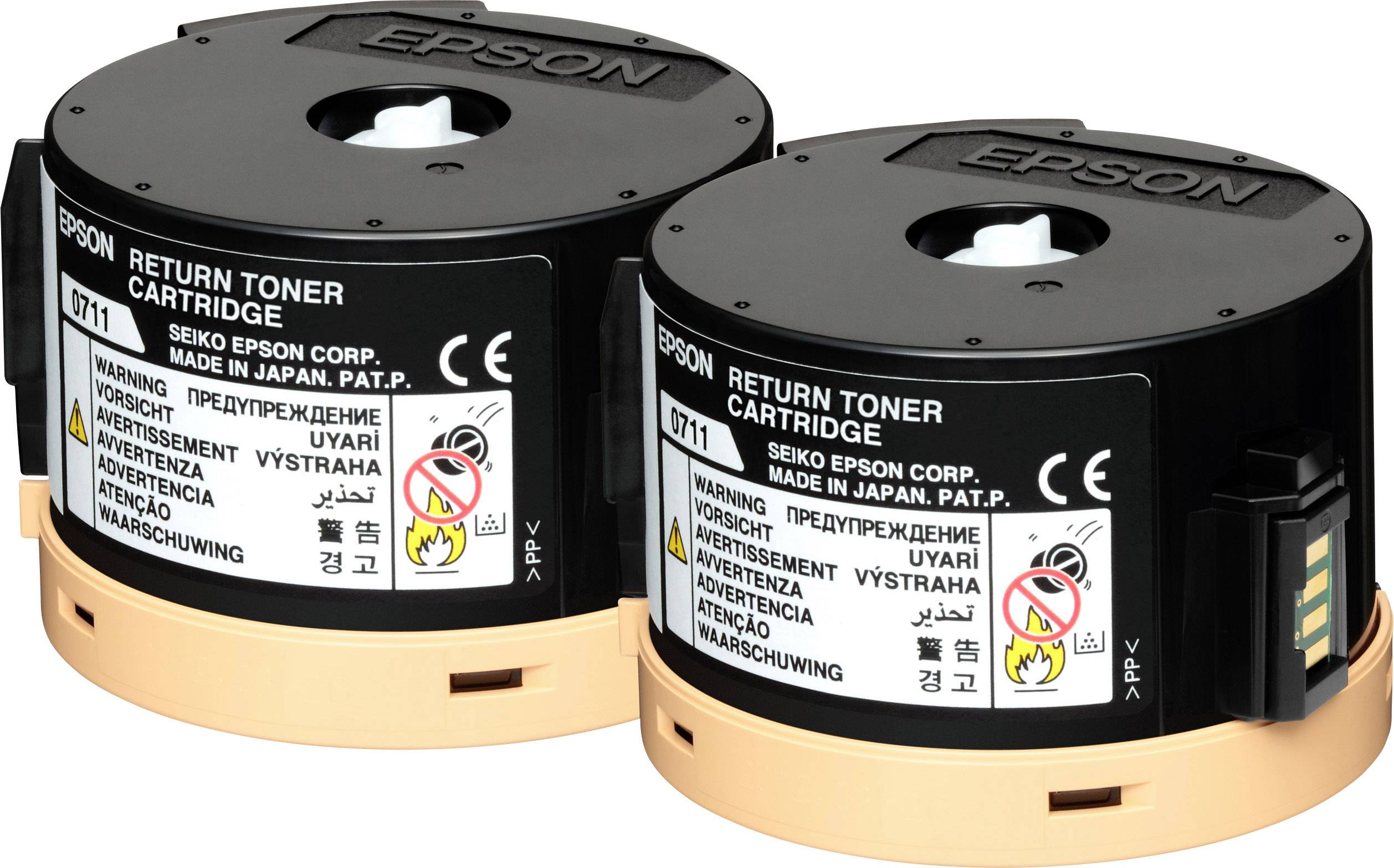 Epson Toner 0711 Original 2er-Pack Schwarz 2500 Seiten C13S050711