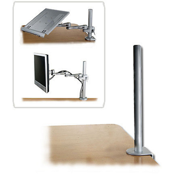 LINDY Tischhalterung 450mm Modular 1fach Monitor-Tischhalterung Silber
