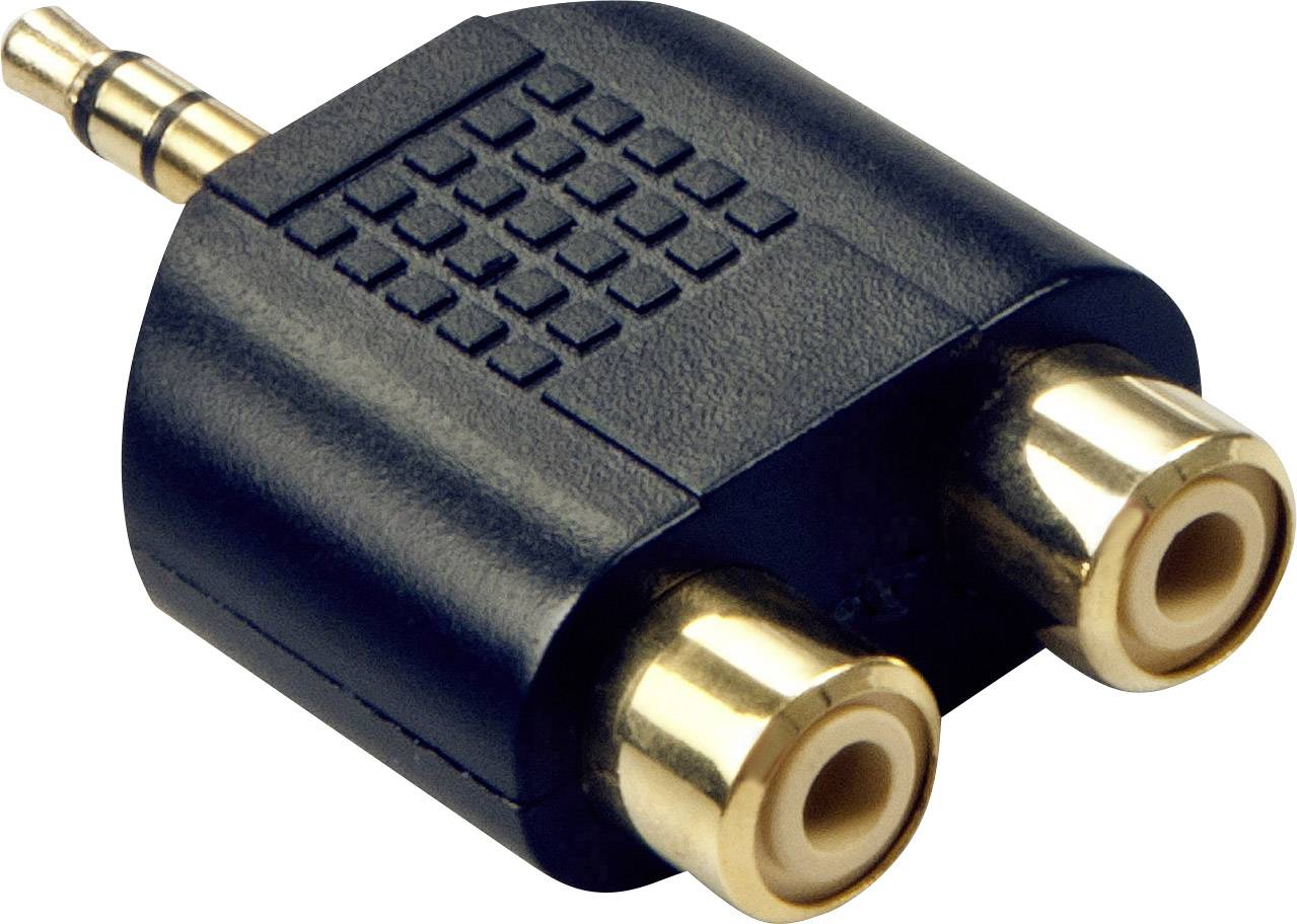 LINDY 35624 LINDY Audio-Adapter 2xRCA f. an 3,5mm m. Audio Adapter Schwarz