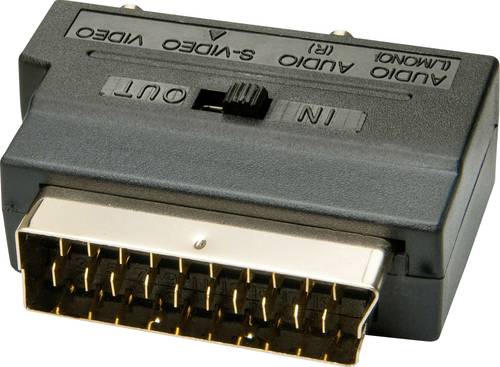 LINDY 35628 SCART Adapter [1x SCART-Stecker - 4x S-Video-Stecker] Schwarz