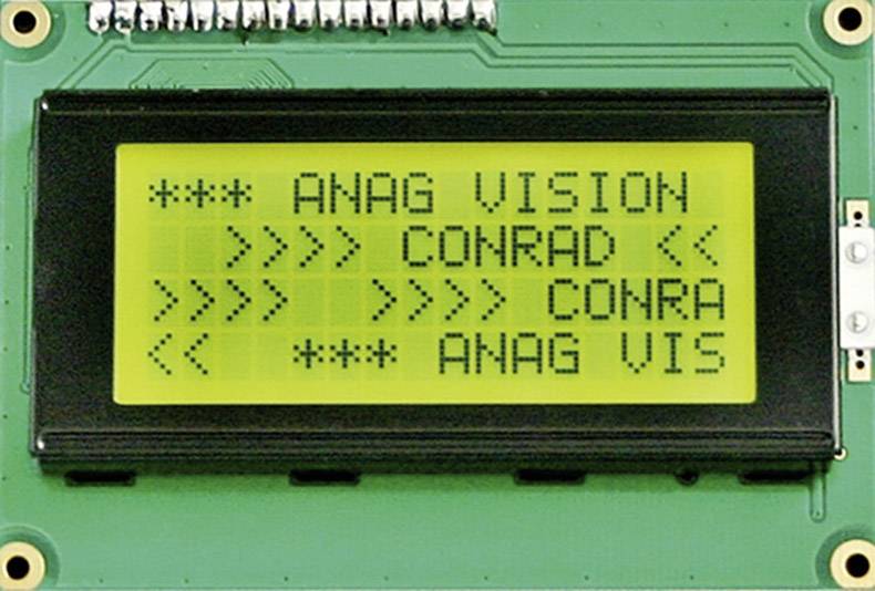 LCD-Display Schwarz Gelb-Grün (B x H x T) 98 x 60 x 15 mm 6 H LED