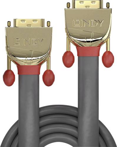 LINDY DVI Anschlusskabel DVI-D 24+1pol. Stecker, DVI-D 24+1pol. Stecker 20.00 m Grau 36208 DVI-Kabe