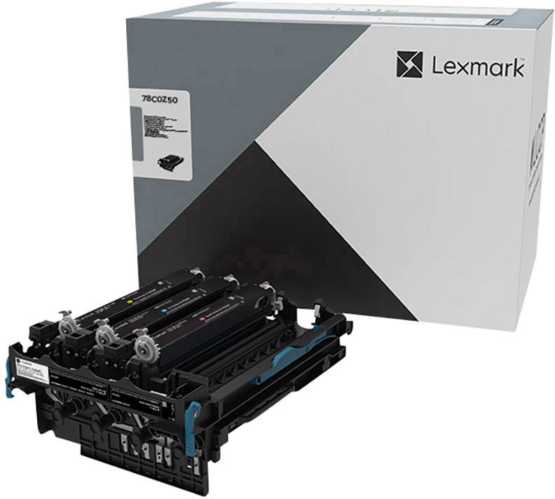 Drucker-Tonerpatrone vor Verpackung mit Lexmark-Logo. Modellnummer: 78C0Z50.