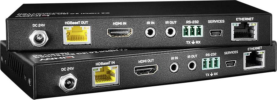 LINDY 100m C6 HDBaseT HDMI 2.0 18G Ext. HDMI Extender über Netzwerkkabel RJ45 70 m