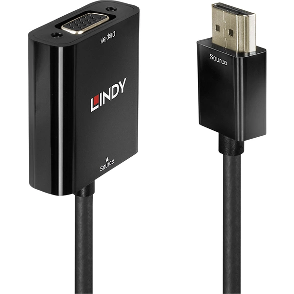 LINDY HDMI / VGA Adapterkabel HDMI-A Stecker, VGA 15pol. Buchse 0.10m Schwarz 38291 HDMI-Kabel LINDY HDMI / VGA Adapterkabel HDMI-A Stecker, VGA 15pol. Buchse 0.10m Schwarz 38291 HDMI-Kabel