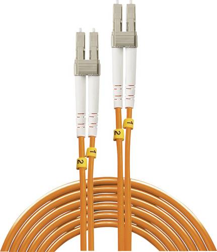 LINDY Glasfaser LWL Anschlusskabel [1x LC-Stecker - 1x LC-Stecker] 50/125 µ Multimode OM2 2.00m