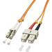 LINDY 46993 Glasfaser LWL Anschlusskabel [1x LC-Stecker - 1x SC-Stecker] 50/125 µ Multimode OM2 5.0