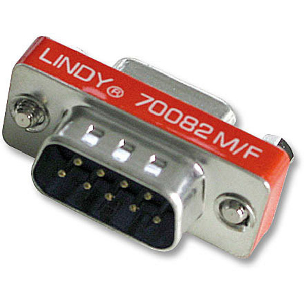 LINDY Seriell Adapter [1x D-SUB-Stecker 9pol. - 1x D-SUB-Buchse 9pol.]