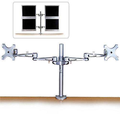 LINDY LINDY LCD Dual-Monitorarm modular 1 Silber