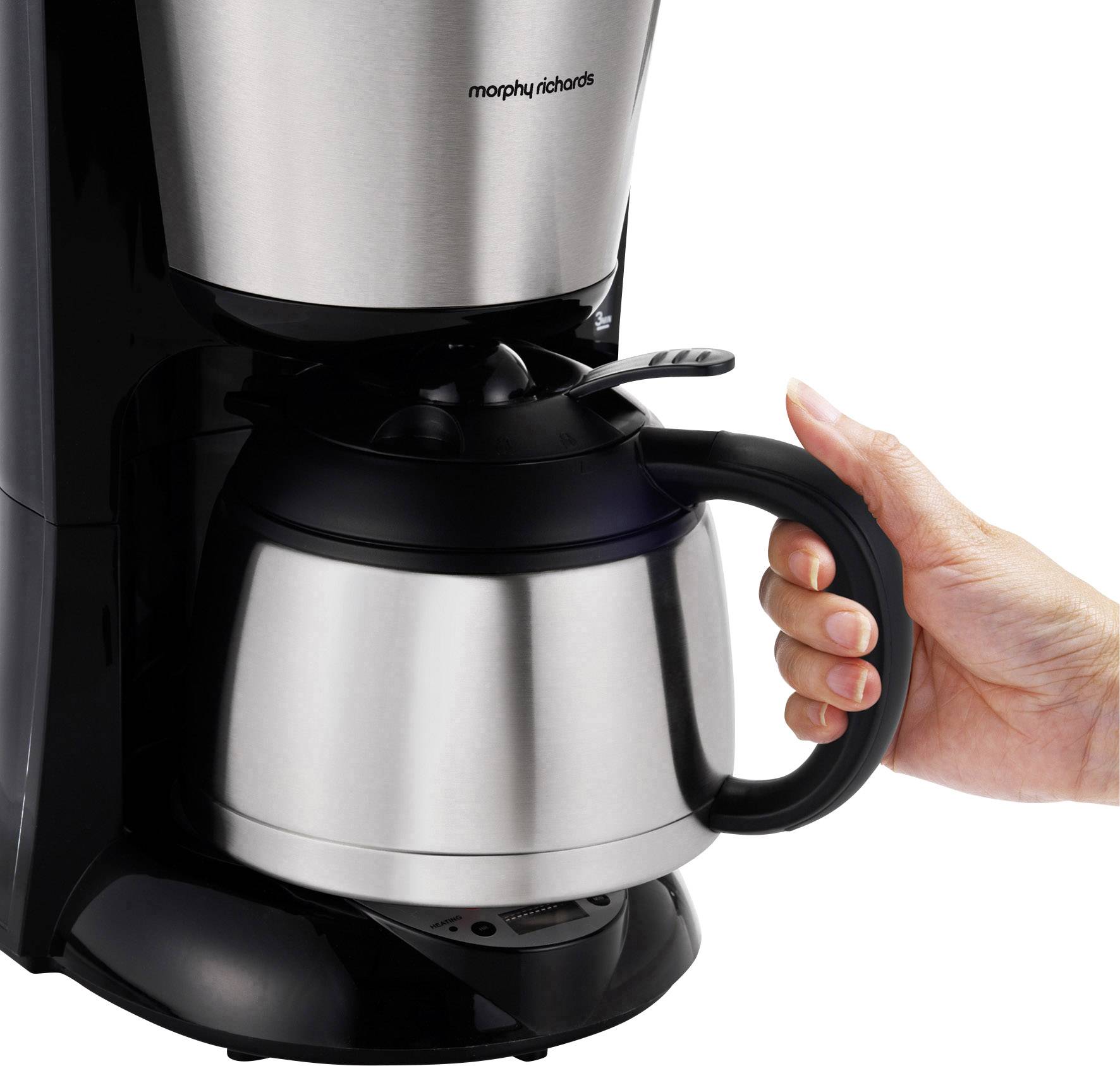 Morphy Richards Accents Kaffeemaschine Edelstahl (gebürstet) Isolierkanne, Warmhaltefunktion, Timerfunktion, Display