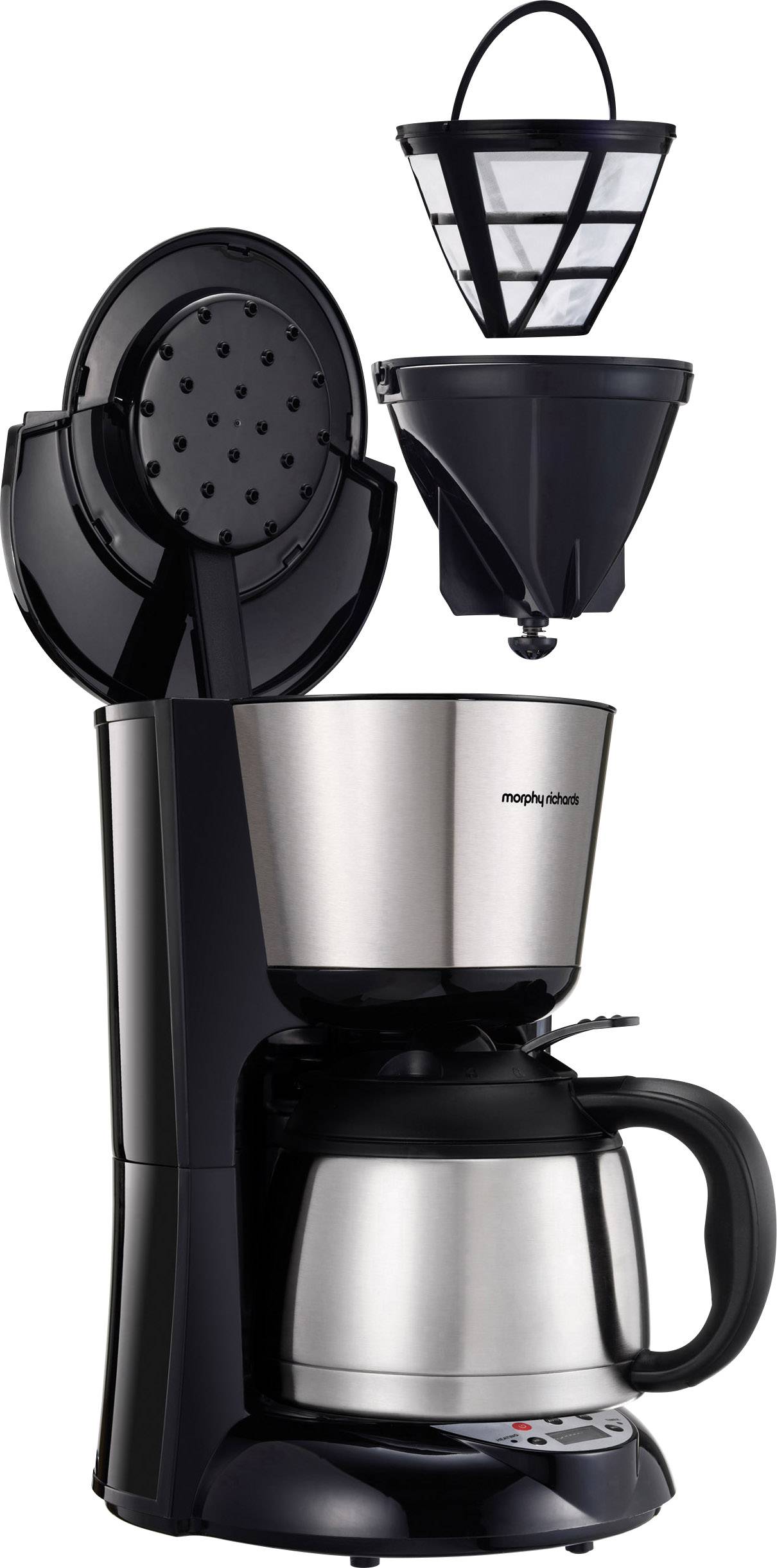 Morphy Richards Accents Kaffeemaschine Edelstahl (gebürstet) Isolierkanne, Warmhaltefunktion, Timerfunktion, Display