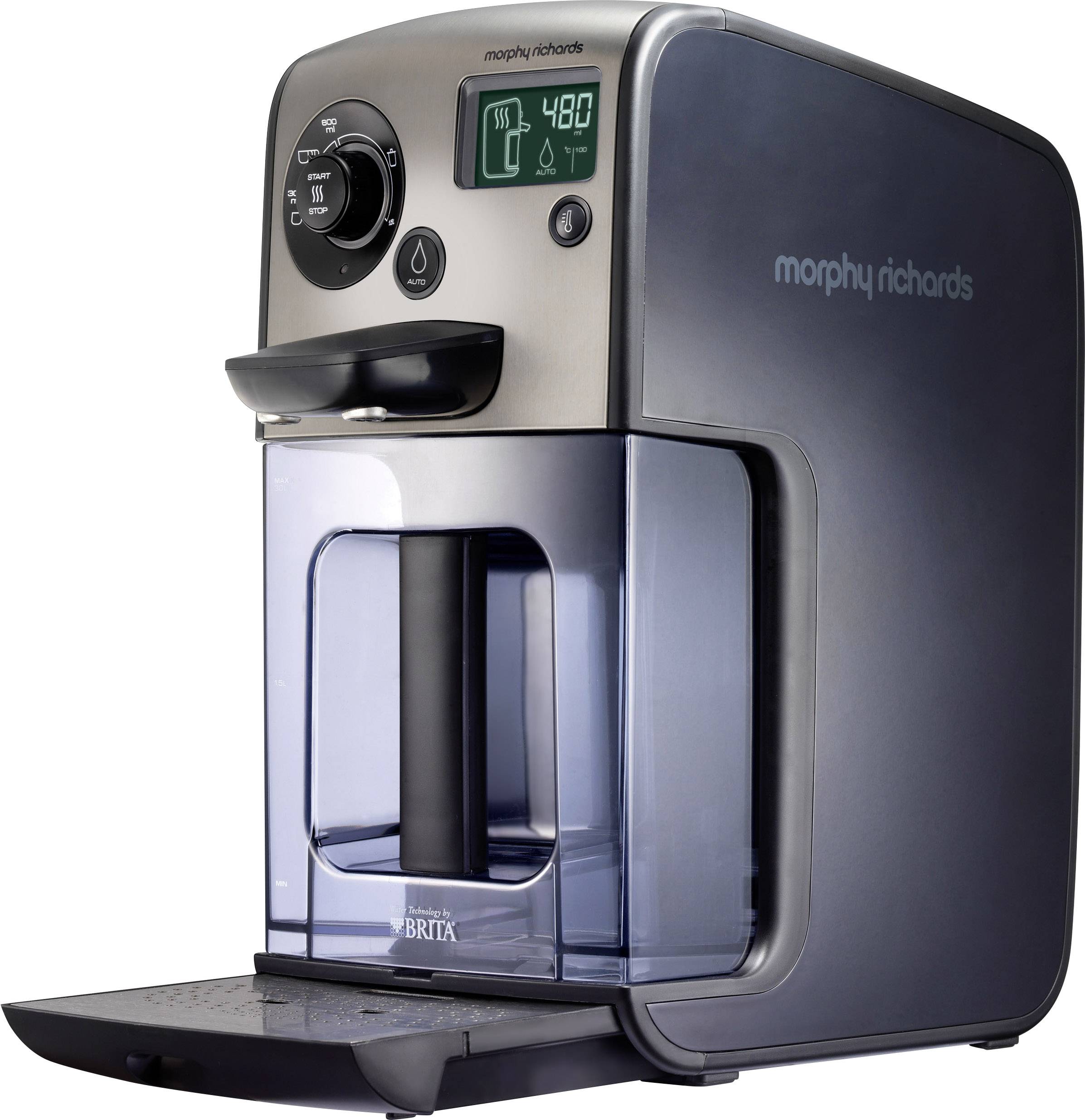 Morphy Richards Redefine Wasserkocher kabelgebunden Schwarz, Edelstahl (gebürstet)