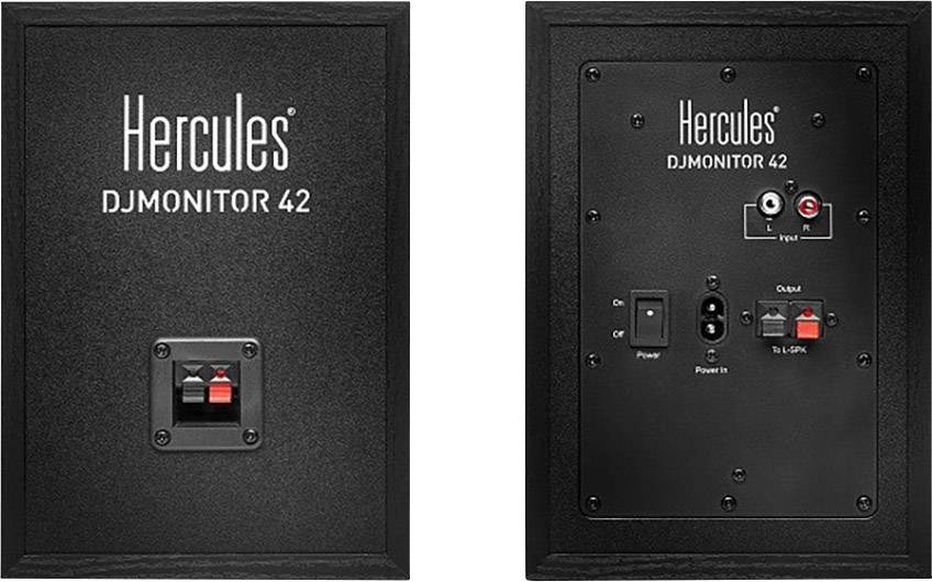 Hercules DJMonitor 42 Aktiver Monitor-Lautsprecher 10cm 4 Zoll 40W 1 Paar