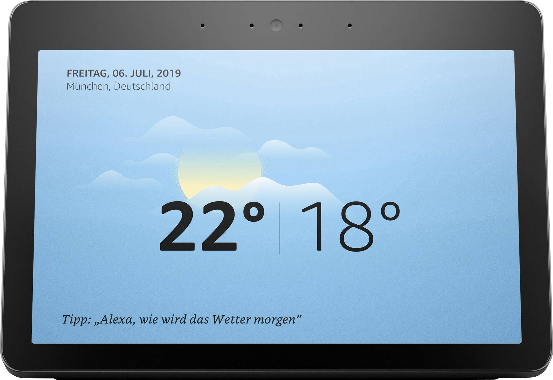 Amazon echo Show 2. Generation Sprachassistent Schwarz,Schwarz