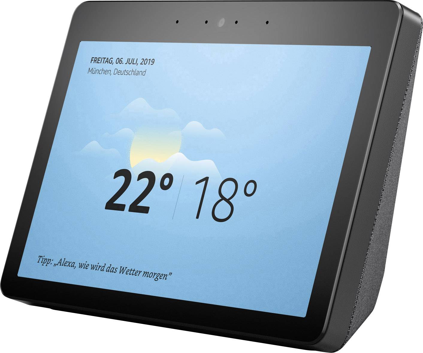 Amazon echo Show 2. Generation Sprachassistent Schwarz,Schwarz