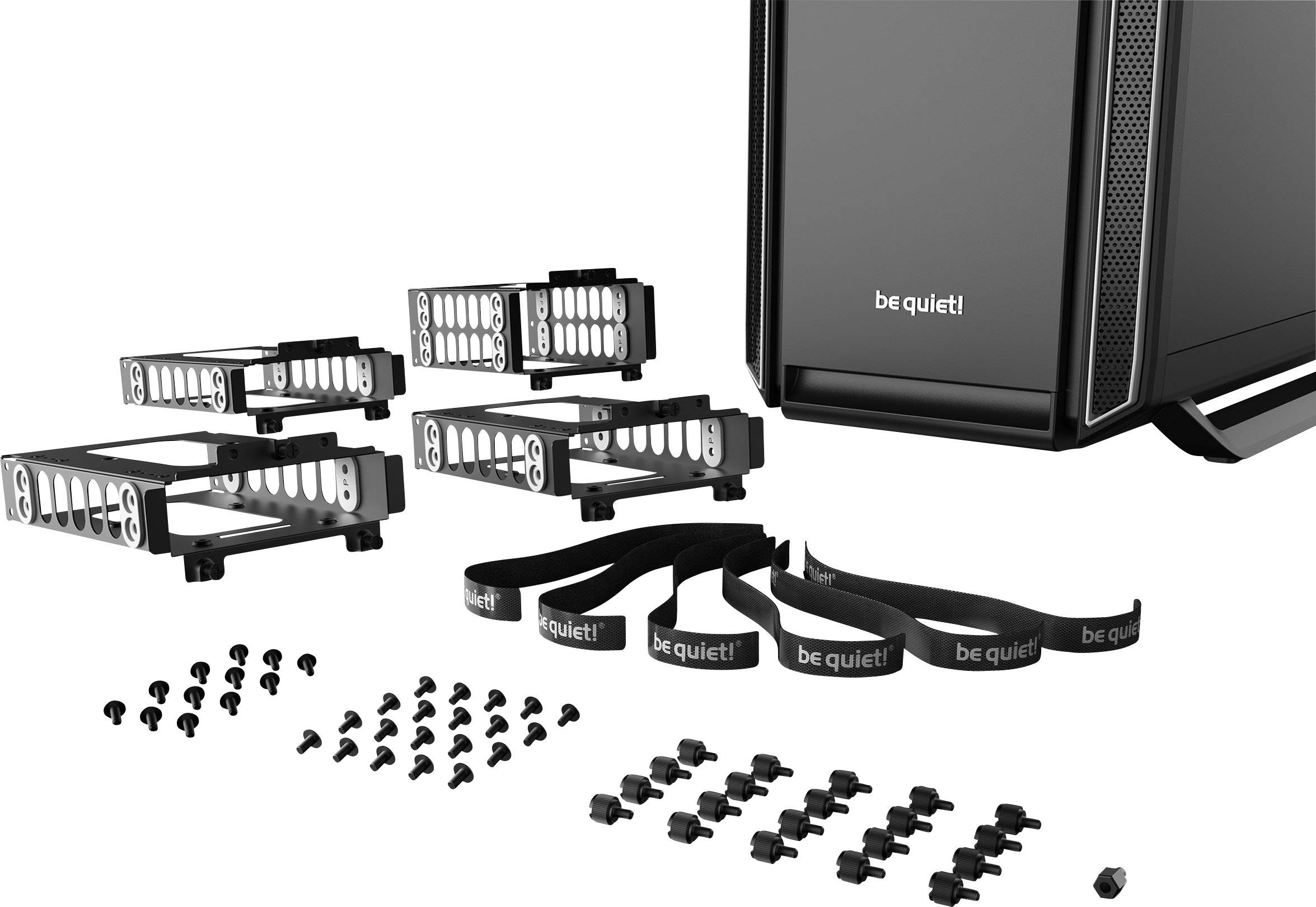 BeQuiet Silent Base 801 Midi-Tower PC-Gehäuse Schwarz, Silber 3 vorinstallierte Lüfter, Staubfilter, gedämmt