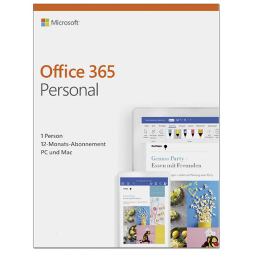 Microsoft Office 365 Personal Vollversion, 1 Lizenz Windows, Mac, Android, iOS Office-Paket