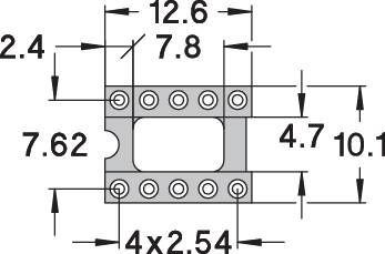 Preci Dip 110-83-310-41-001101 110-83-310-41-001101 IC-Fassung Rastermaß: 7.62 mm Polzahl: 10 Präzisions-Kontakte 1 St.
