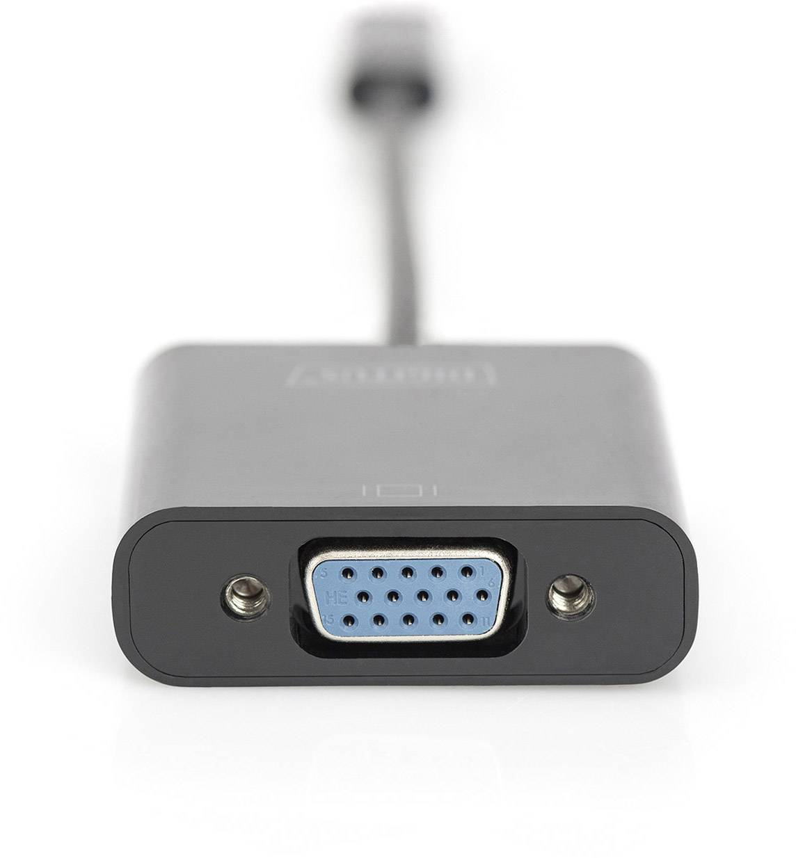 Ein Adapter mit VGA-Anschluss, der zur Verbindung von Computern mit Monitoren oder Projektoren verwendet wird.