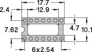 Preci Dip 110-83-314-41-001101 110-83-314-41-001101 IC-Fassung Rastermaß: 7.62 mm Polzahl: 14 Präzisions-Kontakte 1 St.