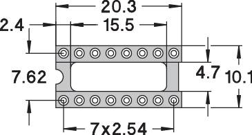 Preci Dip 110-83-316-41-001101 110-83-316-41-001101 IC-Fassung Rastermaß: 7.62 mm Polzahl: 16 Präzisions-Kontakte 1 St.
