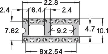 Preci Dip 110-83-318-41-001101 110-83-318-41-001101 IC-Fassung Rastermaß: 7.62 mm Polzahl: 18 Präzisions-Kontakte 1 St.