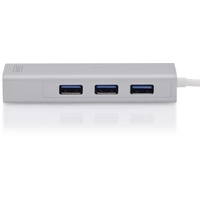 Digitus DA-70255 3+1 Port USB-Kombi-Hub mit eingebautem Netzwerk-Anschluss Silber Digitus DA-70255 3+1 Port USB-Kombi-Hub mit eingebautem Netzwerk-Anschluss Silber