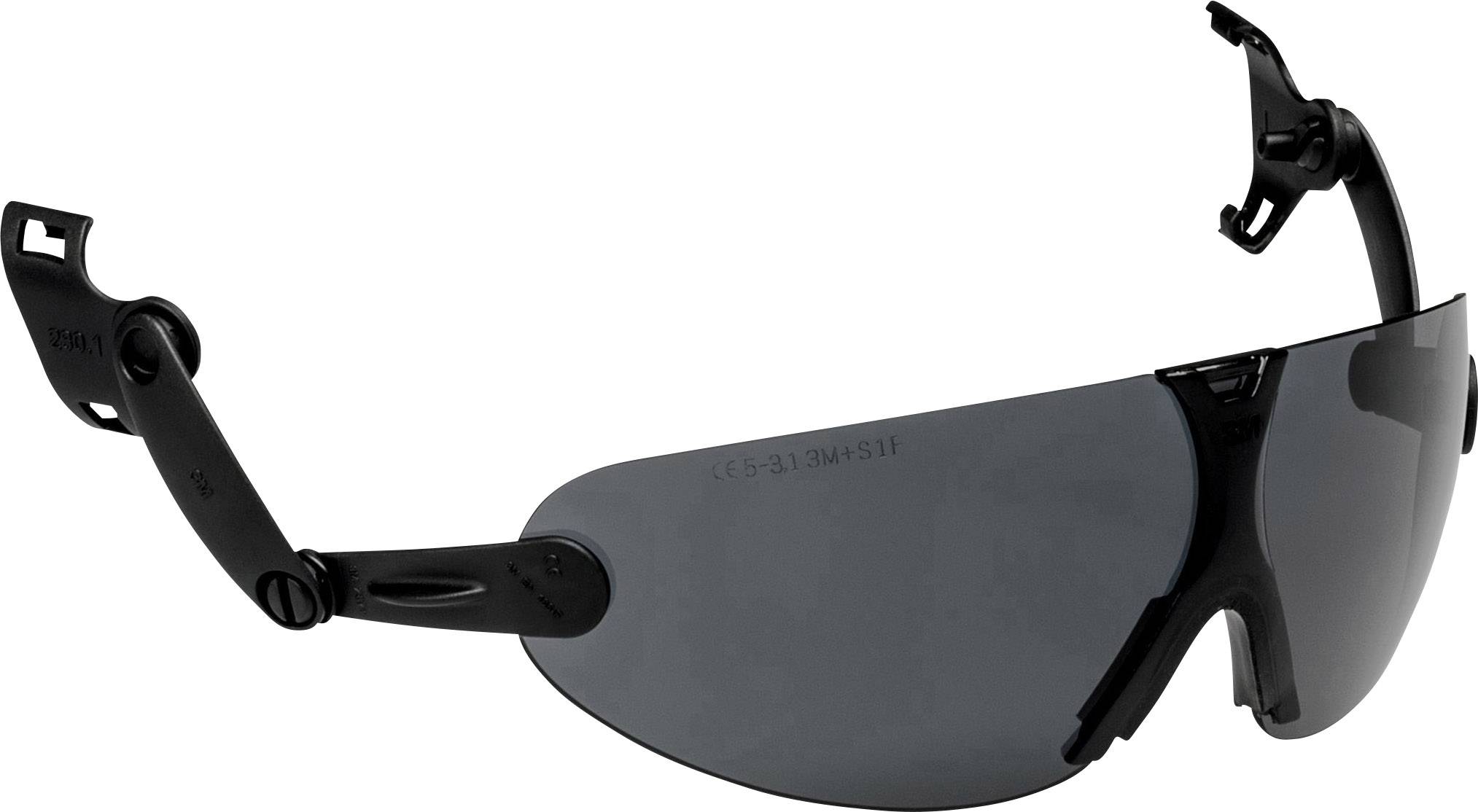 3M V9G Schutzbrille inkl. Helmbefestigung Schwarz EN 166 DIN 166