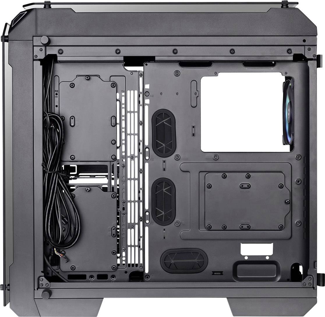Thermaltake View 71 Tempered Glass RGB Plus Full Tower PC-Gehäuse Schwarz, RGB 4 Vorinstallierte LED Lüfter, Seitenfenster, Werkzeugfreie Festplatte