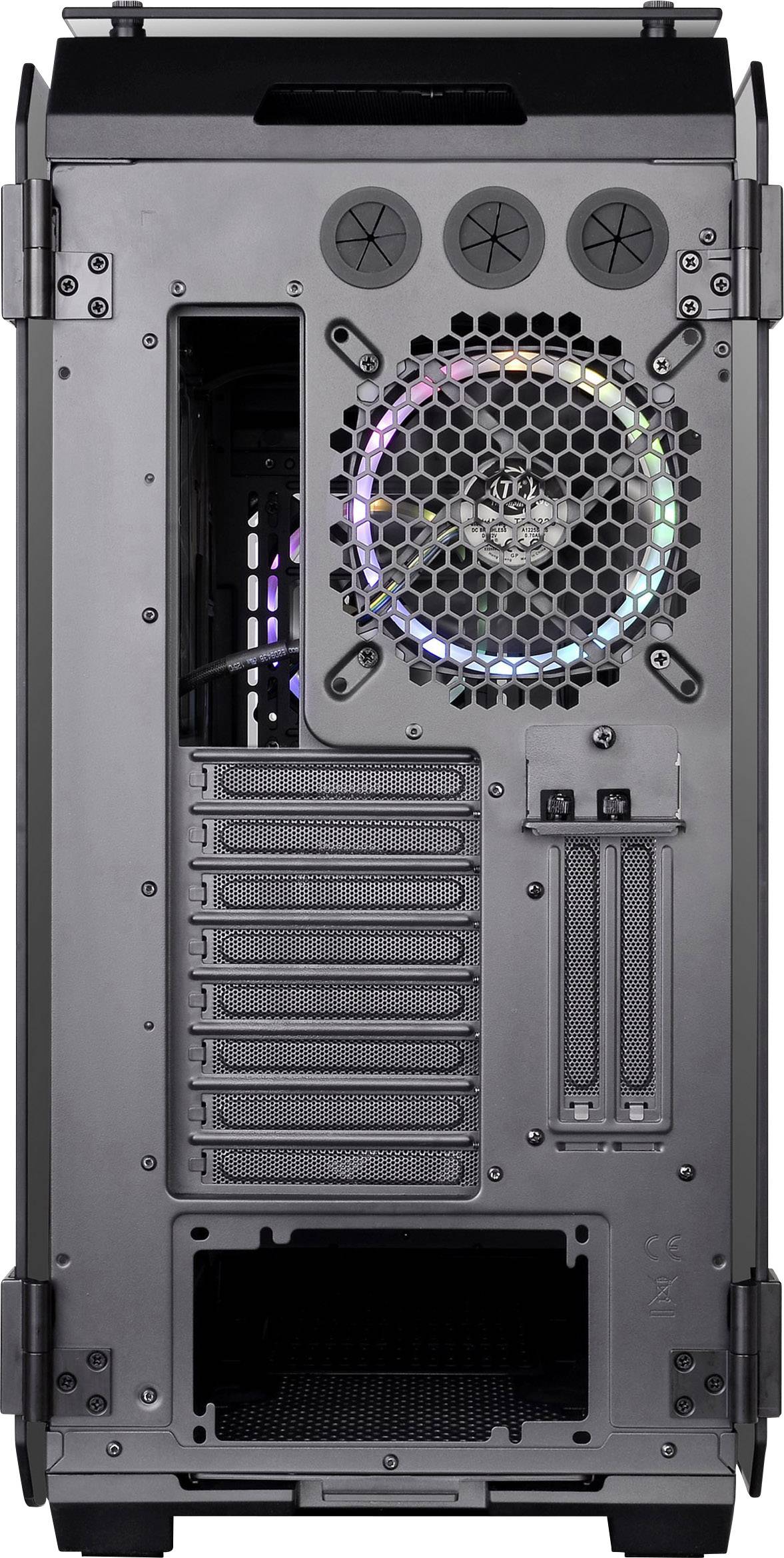 Thermaltake View 71 Tempered Glass RGB Plus Full Tower PC-Gehäuse Schwarz, RGB 4 Vorinstallierte LED Lüfter, Seitenfenster, Werkzeugfreie Festplatte