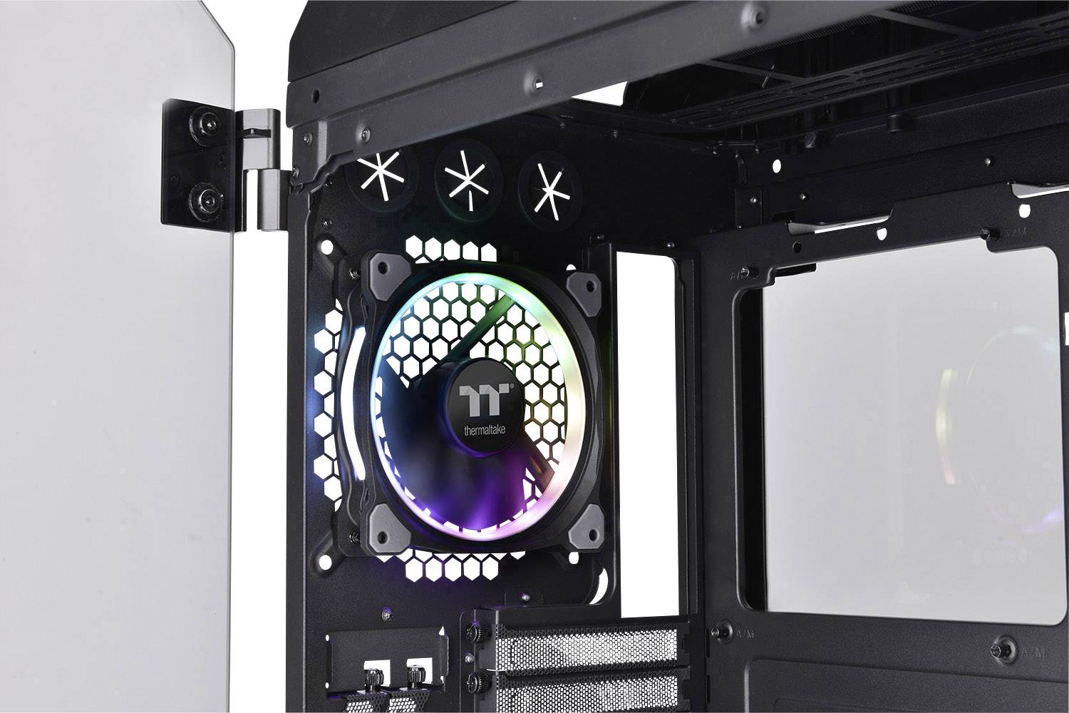 Thermaltake View 71 Tempered Glass RGB Plus Full Tower PC-Gehäuse Schwarz, RGB 4 Vorinstallierte LED Lüfter, Seitenfenster, Werkzeugfreie Festplatte