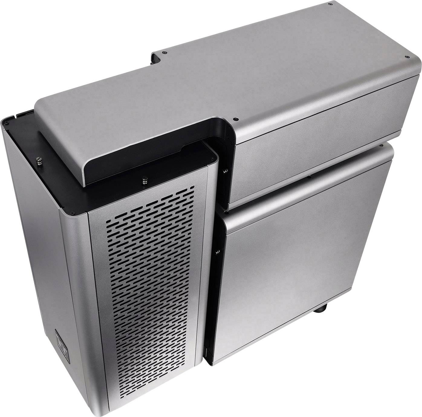 Thermaltake Level 20 Full Tower PC-Gehäuse Schwarz, Silber 3 Vorinstallierte LED Lüfter, Seitenfenster, Werkzeugfreie