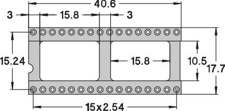 Preci Dip 110-83-632-41-001101 110-83-632-41-001101 IC-Fassung Rastermaß: 15.24 mm Polzahl: 32 Präzisions-Kontakte 1 St.