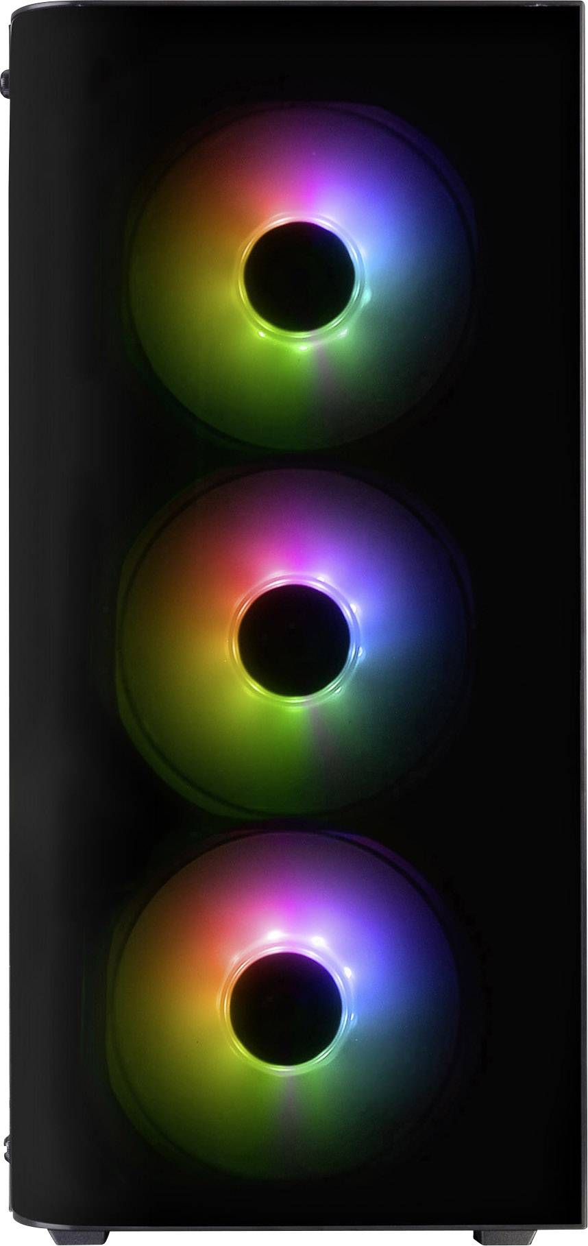 Thermaltake View 21 Tempered Glass RGB Plus Midi-Tower PC-Gehäuse Schwarz 4 Vorinstallierte LED Lüfter, Staubfilter, Seitenfenster