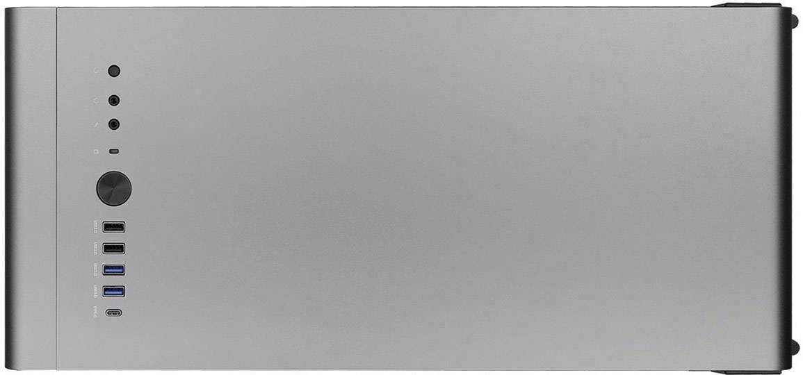 Thermaltake A500 Tempered Glass Midi-Tower PC-Gehäuse Silber, Schwarz 3 vorinstallierte Lüfter, Seitenfenster, Staubfilter