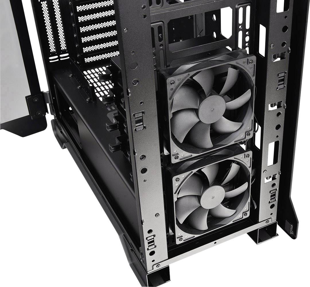 Thermaltake A500 Tempered Glass Midi-Tower PC-Gehäuse Silber, Schwarz 3 vorinstallierte Lüfter, Seitenfenster, Staubfilter
