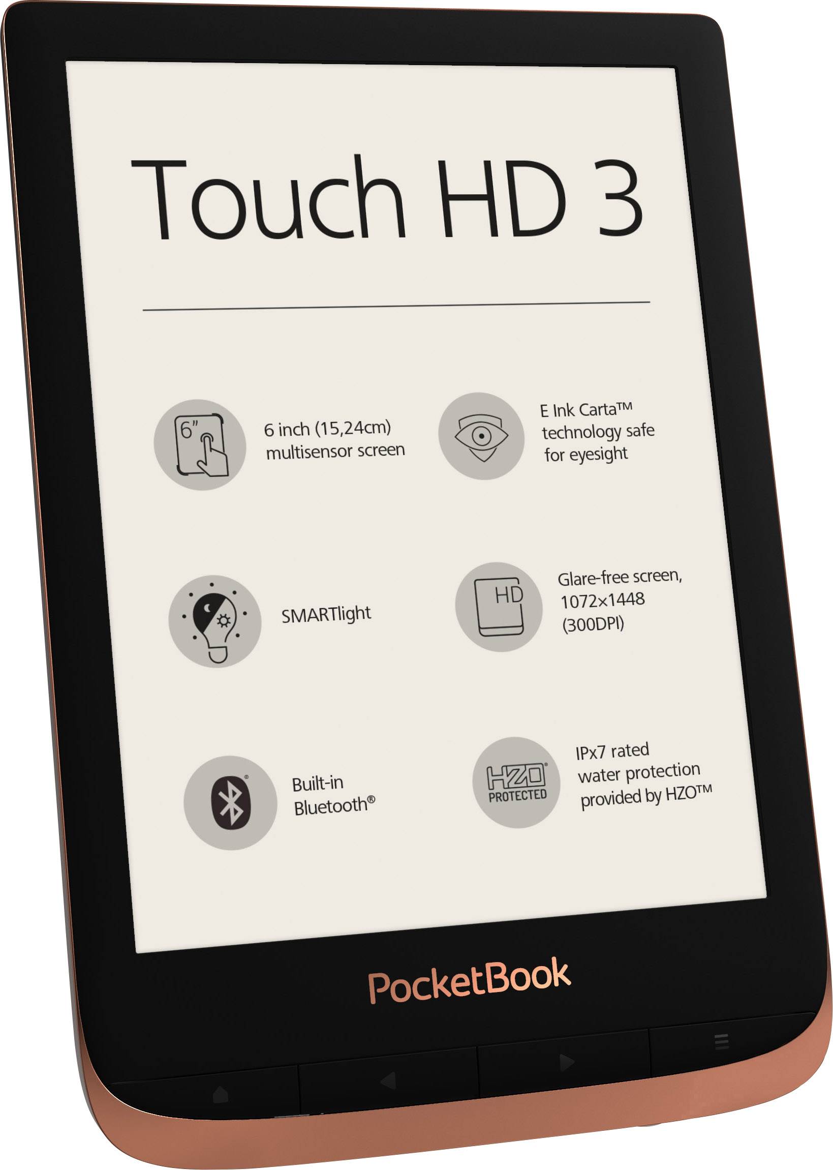 PocketBook Touch HD 3 eBook-Reader 15.2 cm (6 Zoll) Kupfer, Schwarz