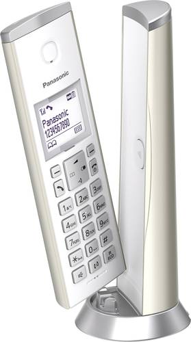 Panasonic KX-TGK220GN Schnurloses Telefon analog Anrufbeantworter, Design Telefon, Freisprechen, mit