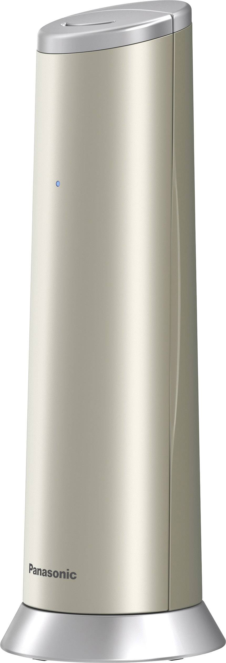 Panasonic KX-TGK220GN Schnurloses Telefon analog Anrufbeantworter, Design Telefon, Freisprechen, mit Basis, inkl. Mobilteil Champagner