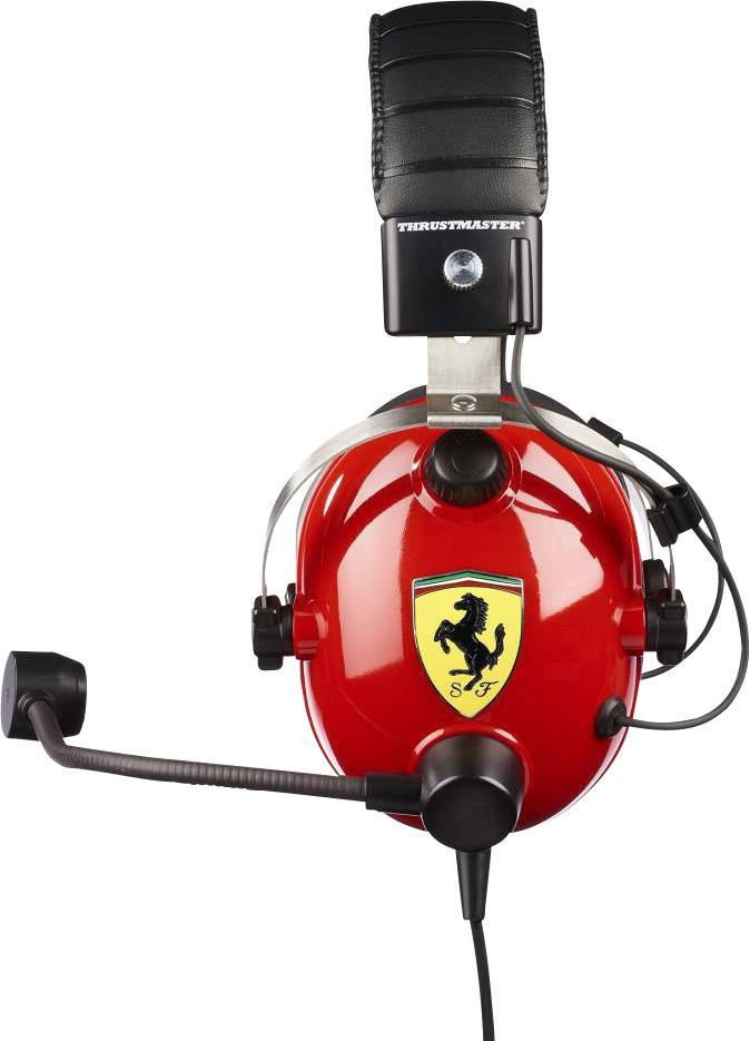 Thrustmaster T.Racing Scuderia Ferrari EDITION Gaming Over Ear Headset kabelgebunden Stereo Rot Noise Cancellin
