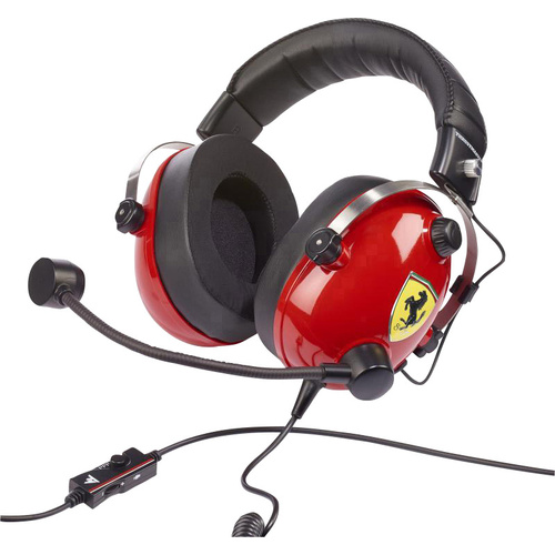 Thrustmaster T.Racing Scuderia Ferrari EDITION Gaming Over Ear Headset kabelgebunden Stereo Rot Noi